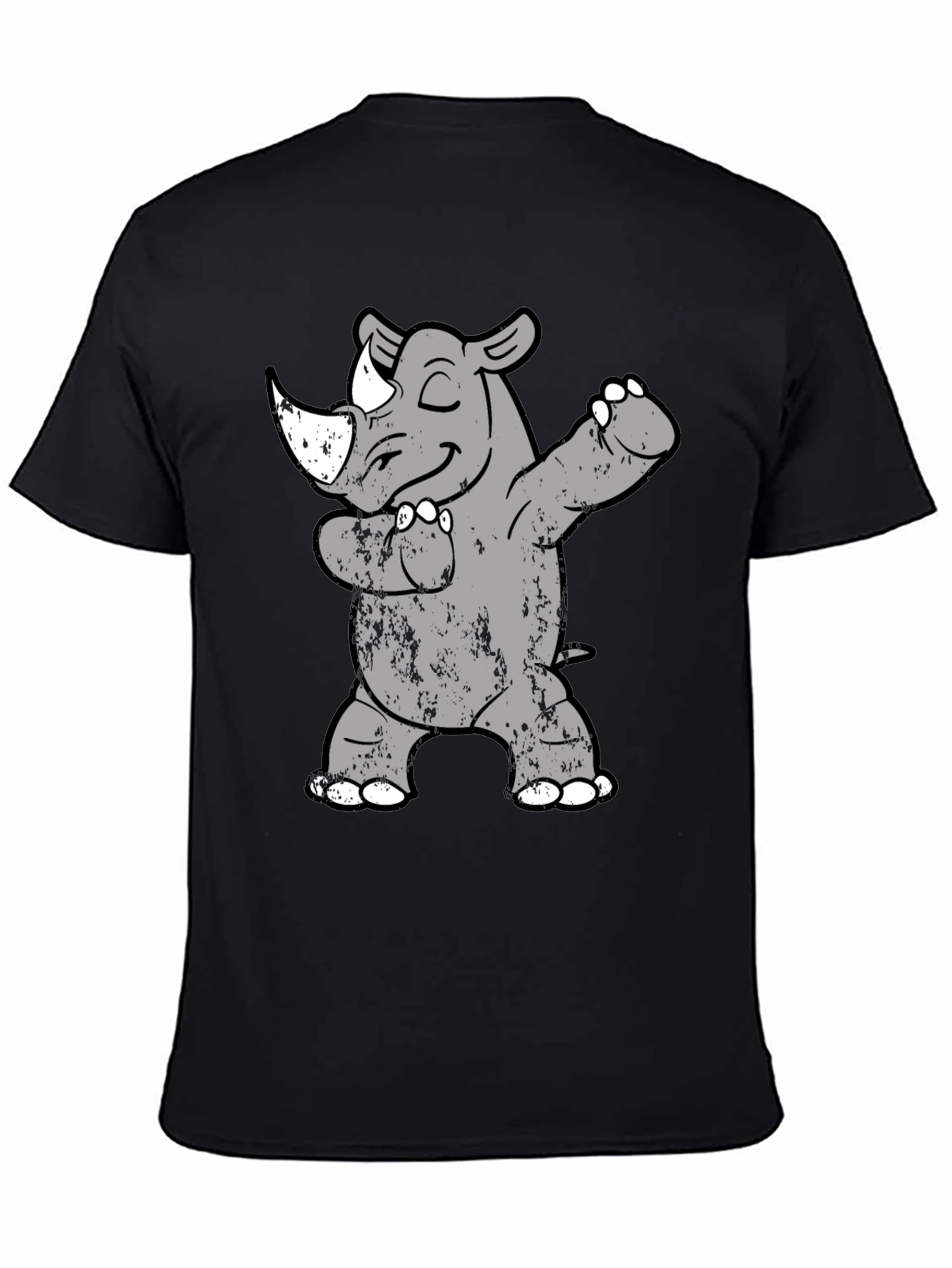 Dabbing Rhino T-Shirt - Trendy Animal Tee