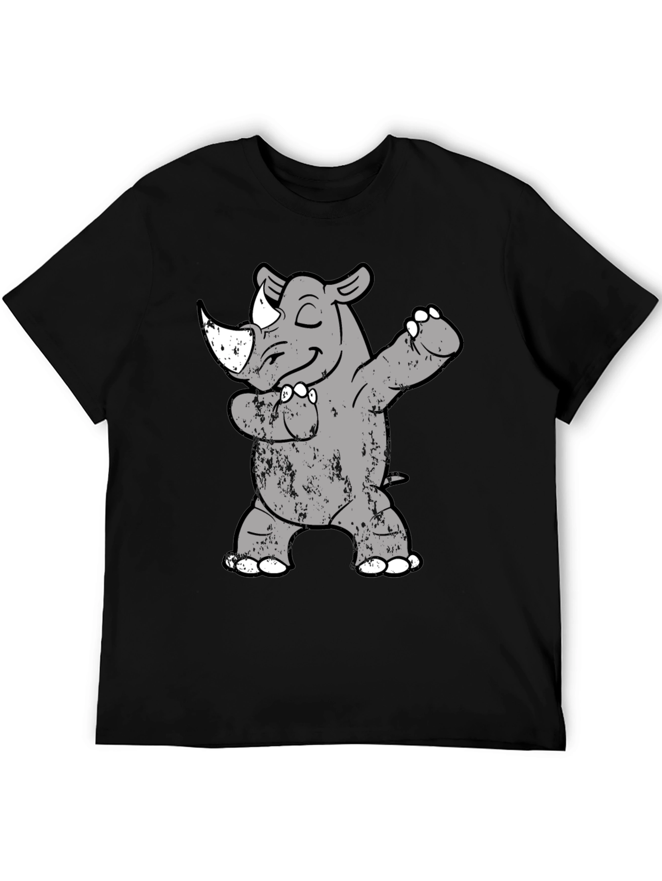 Dabbing Rhino T-Shirt - Trendy Animal Tee