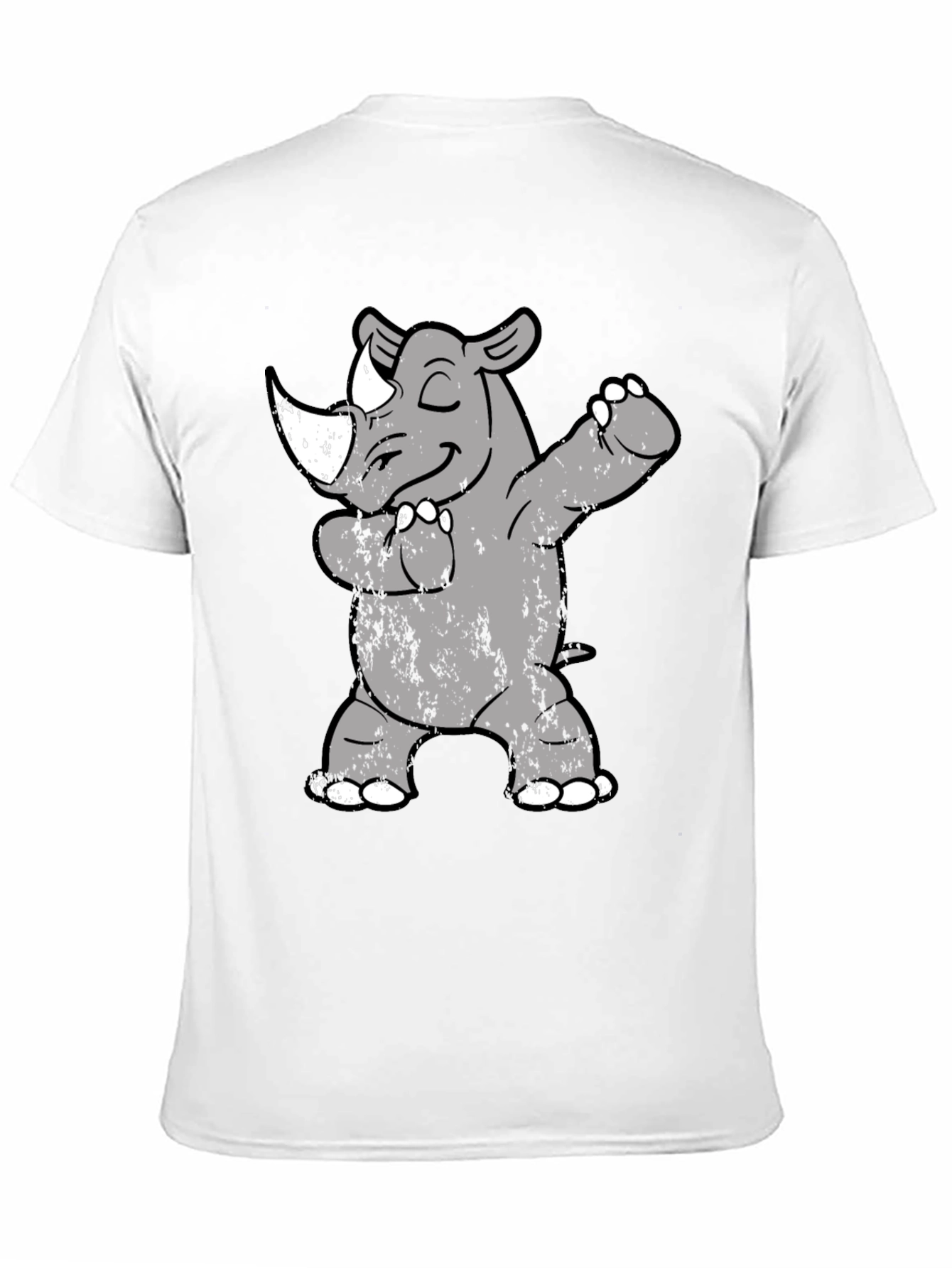 Dabbing Rhino T-Shirt - Trendy Animal Tee