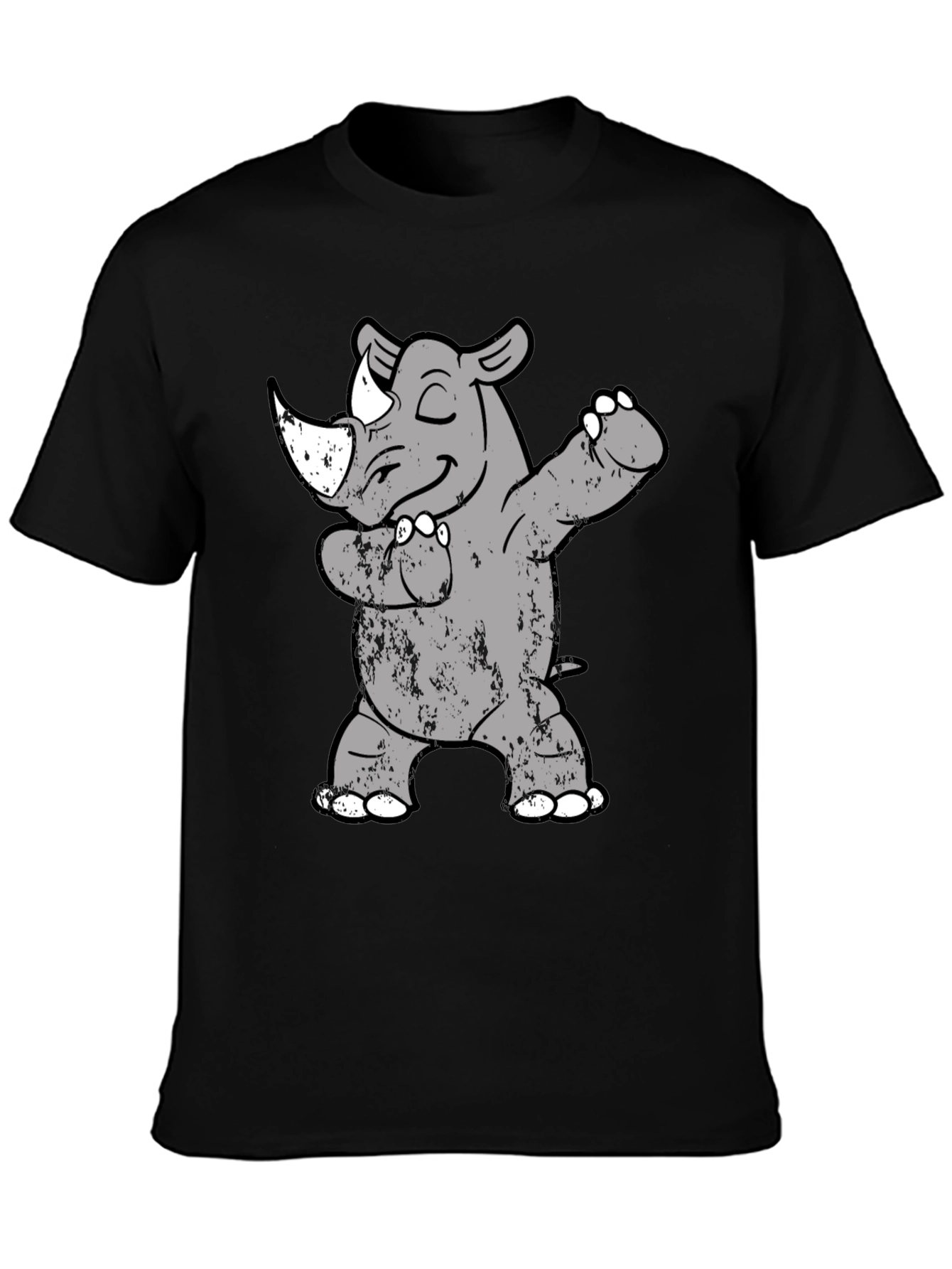 Dabbing Rhino T-Shirt - Trendy Animal Tee