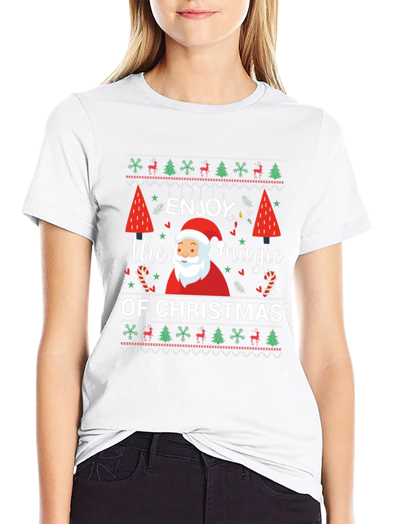 Enjoy the Magic of Christmas Black T-Shirt