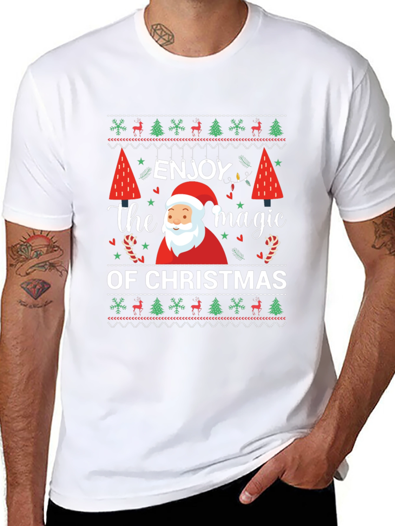 Enjoy the Magic of Christmas Black T-Shirt