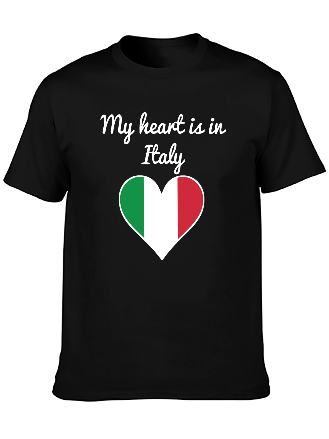 Italy Heart Flag Graphic T-Shirt