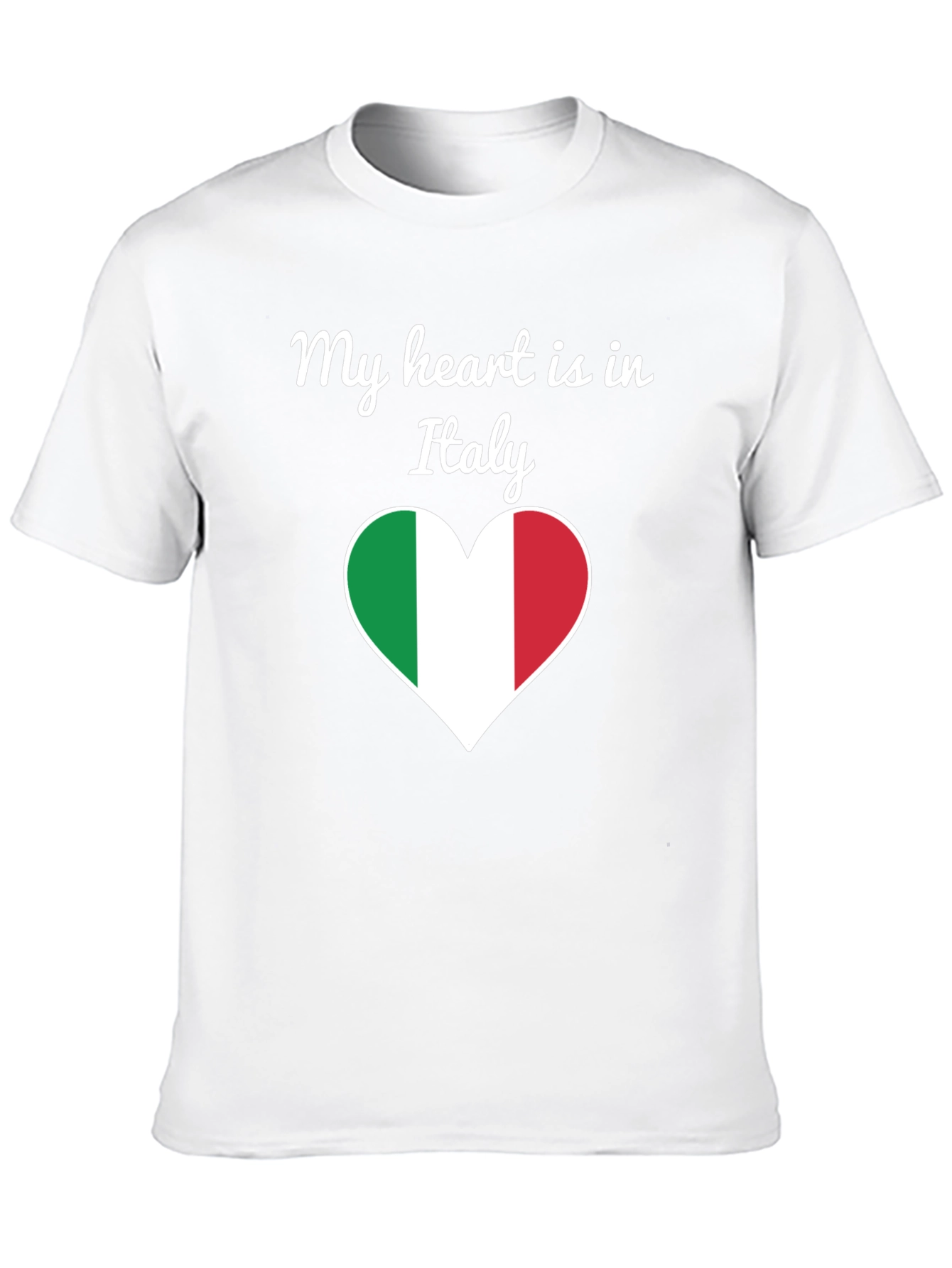Italy Heart Flag Graphic T-Shirt
