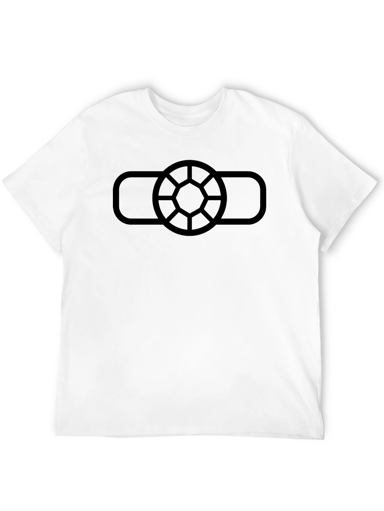 Geometric Logo Black T-Shirt - Modern Casual Wear