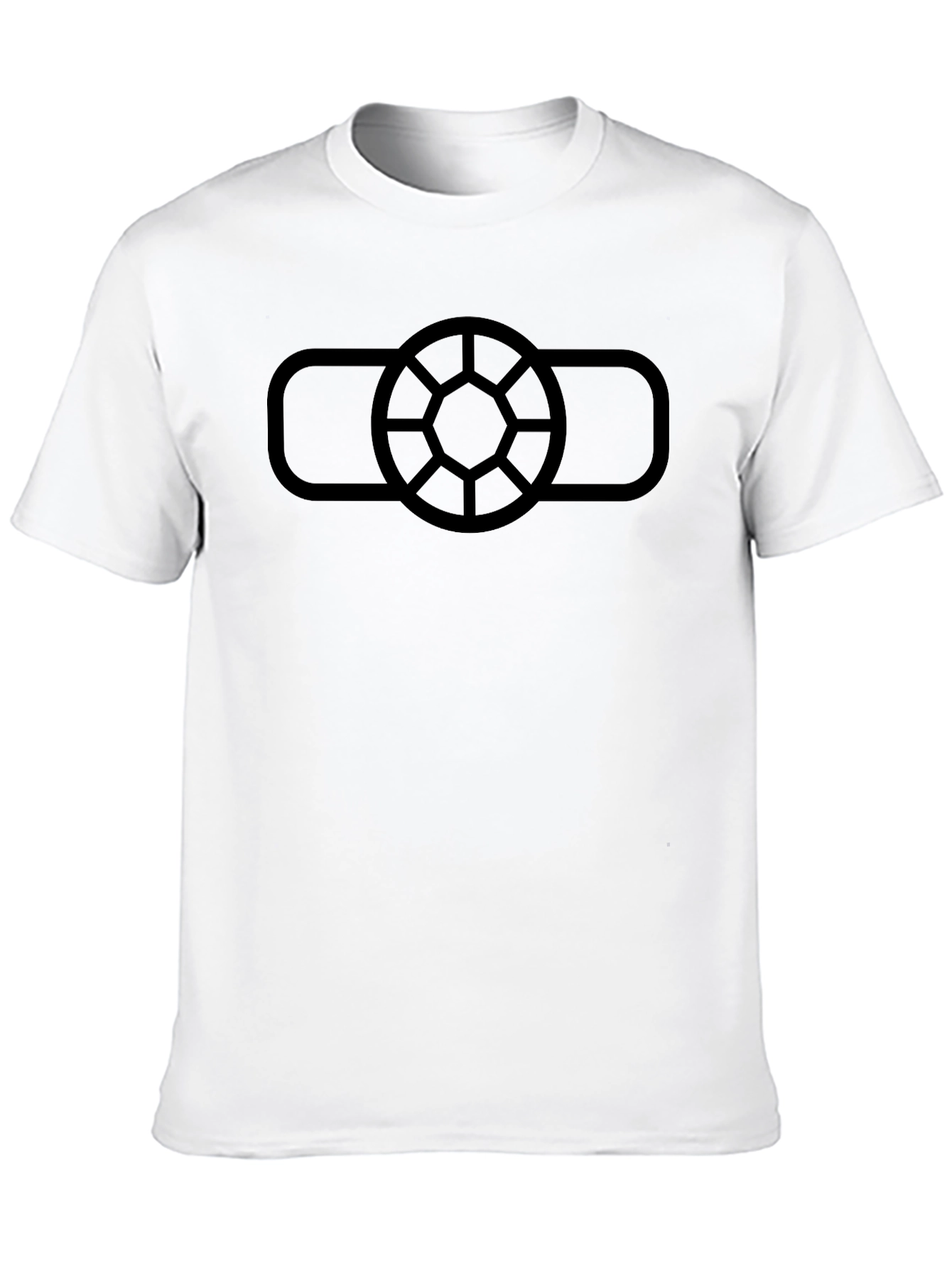 Geometric Logo Black T-Shirt - Modern Casual Wear
