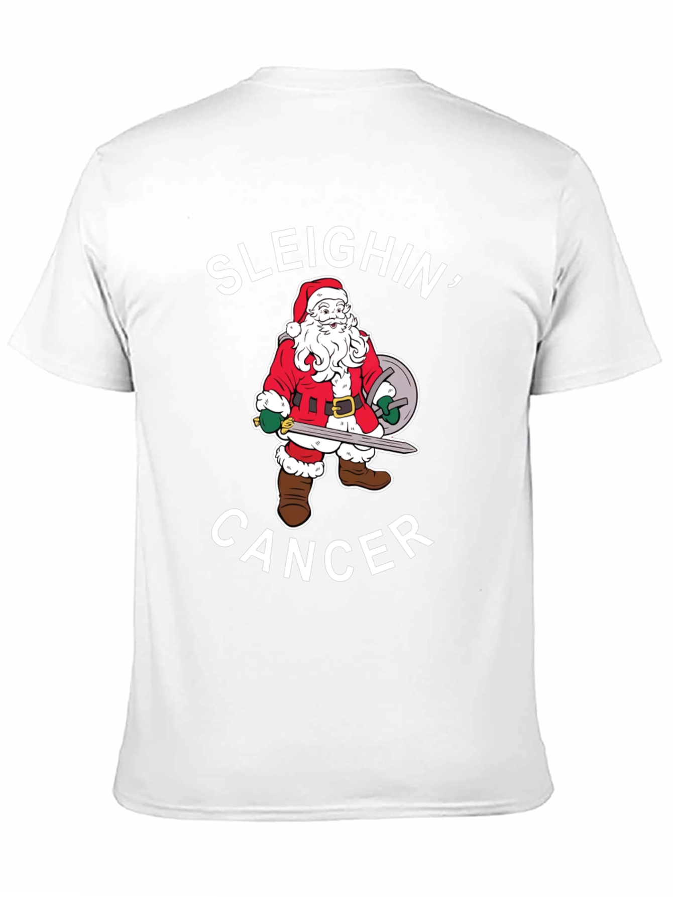 Sleighin Cancer Santa T-Shirt
