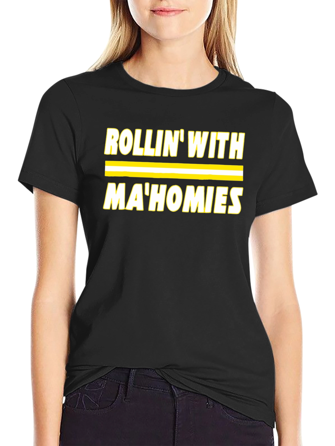 Rollin With MaHomies Black T-Shirt