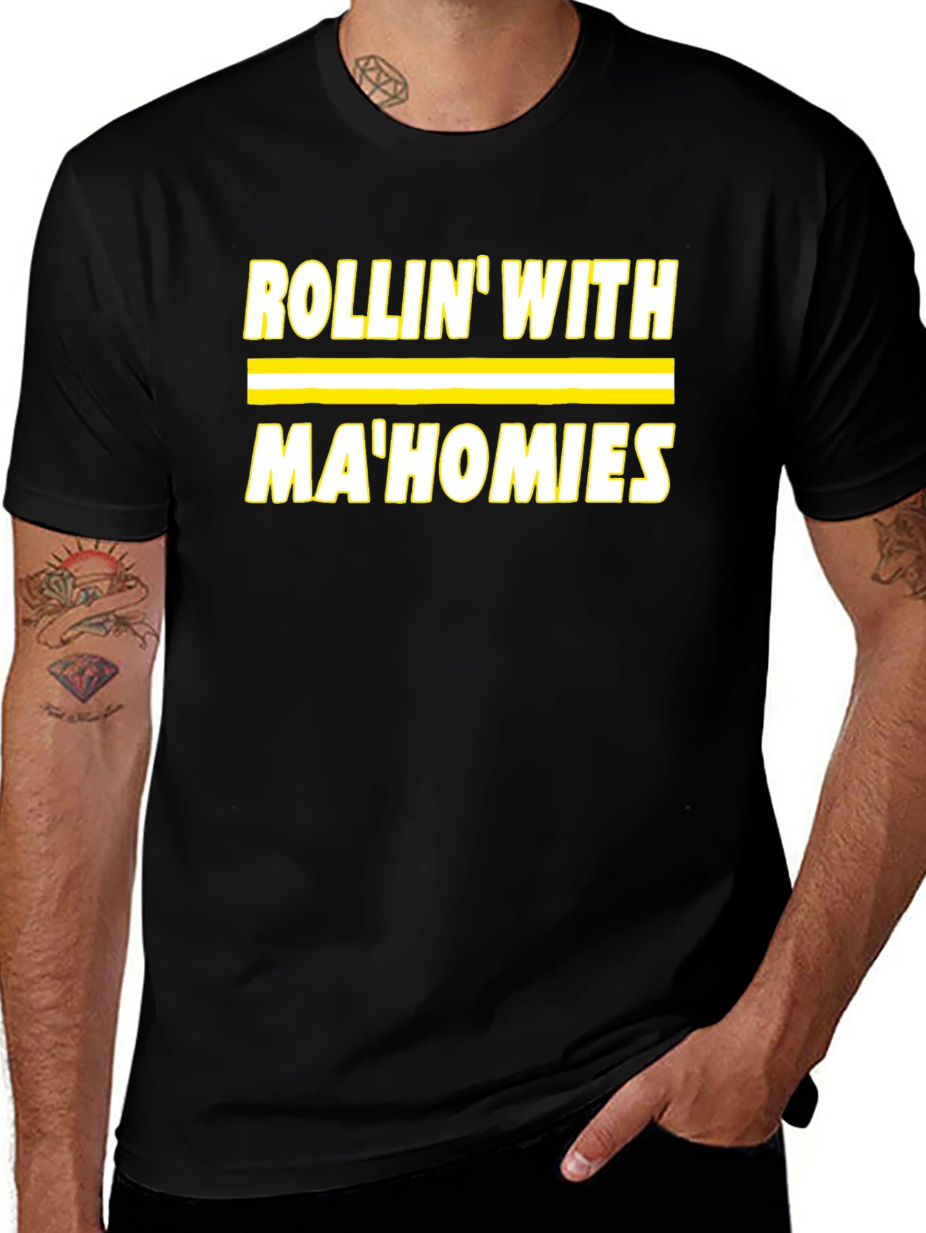 Rollin With MaHomies Black T-Shirt