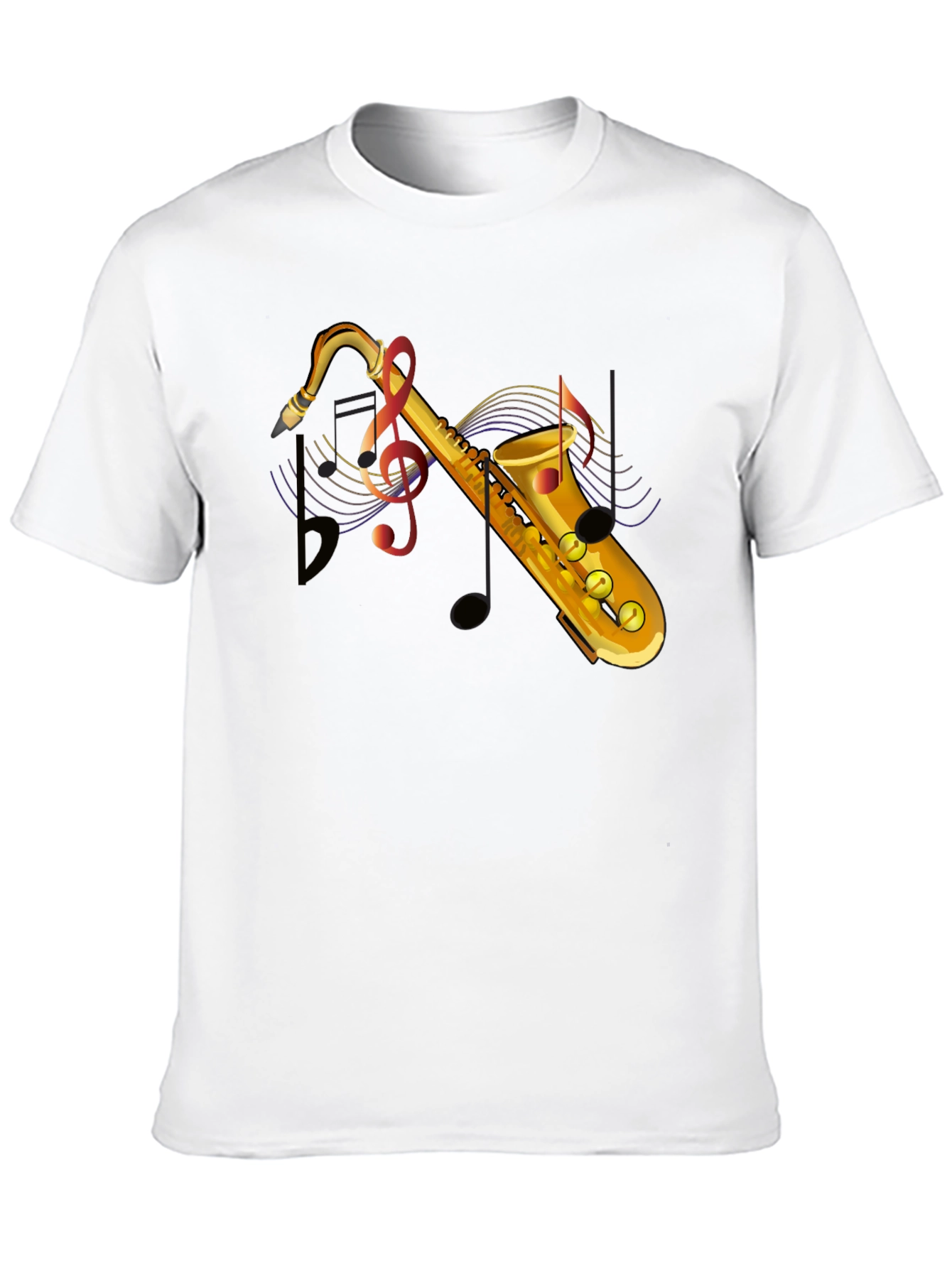 Saxophone Music Note Graphic T-Shirt