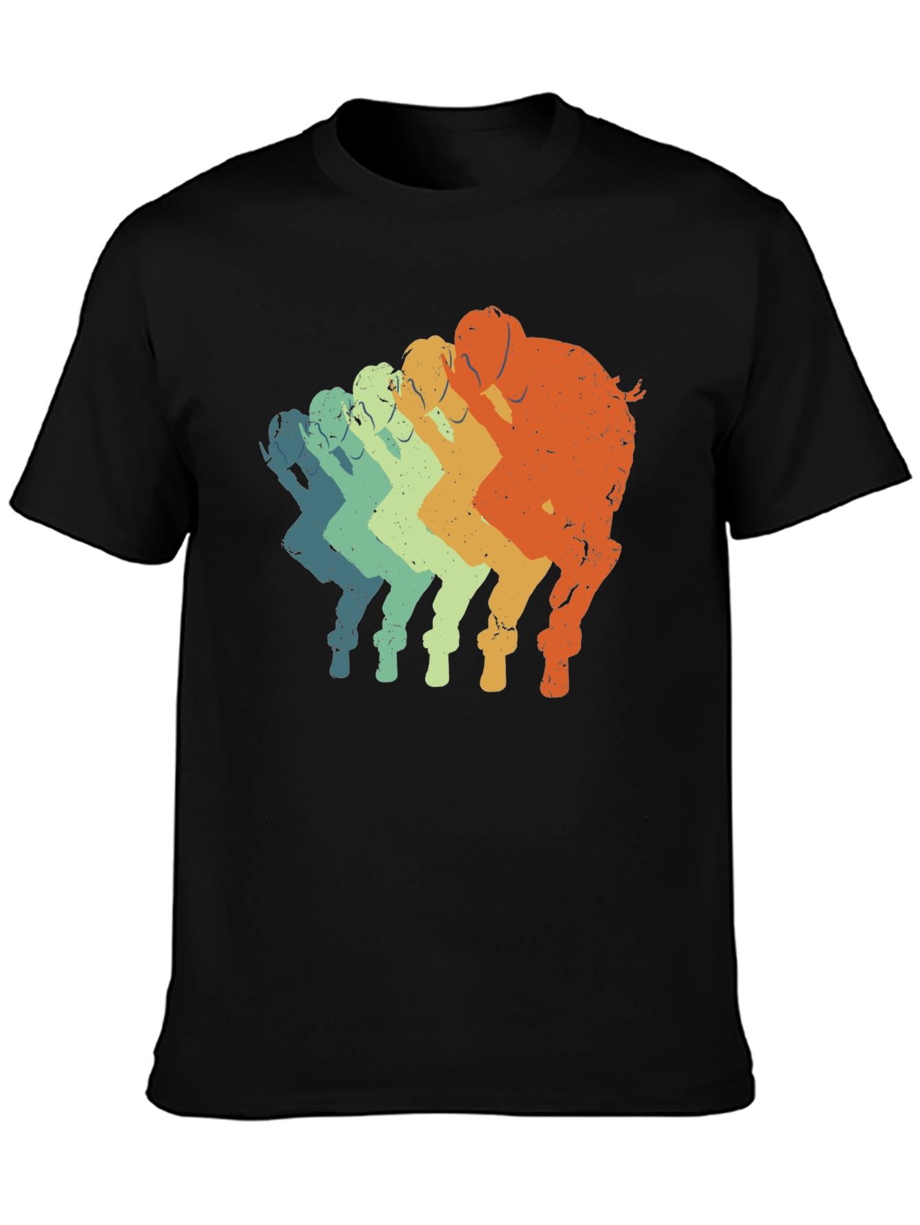 Retro Elephant T-Shirt - Gradient Design