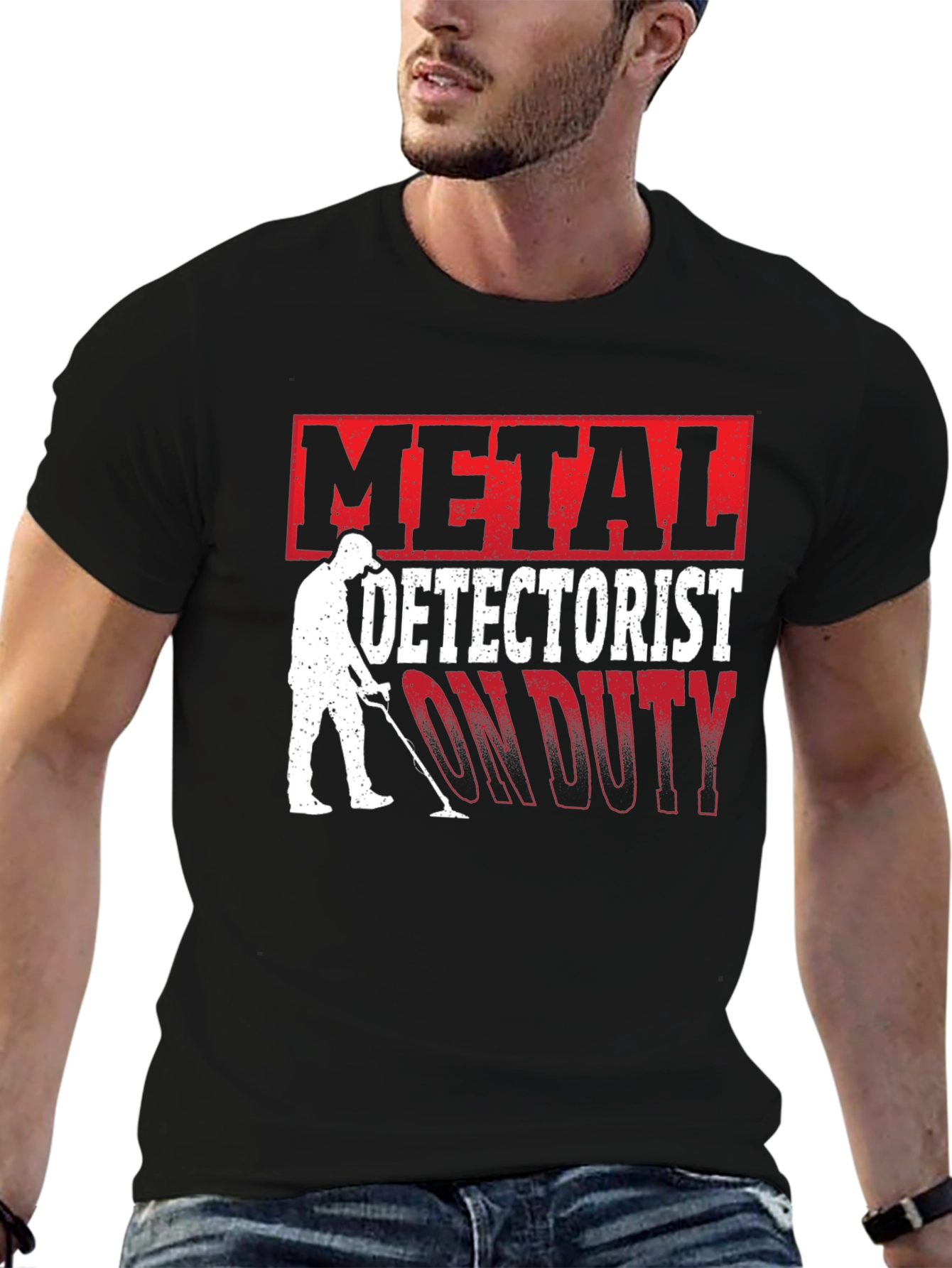 Metal Detectorist On Duty Graphic T-Shirt