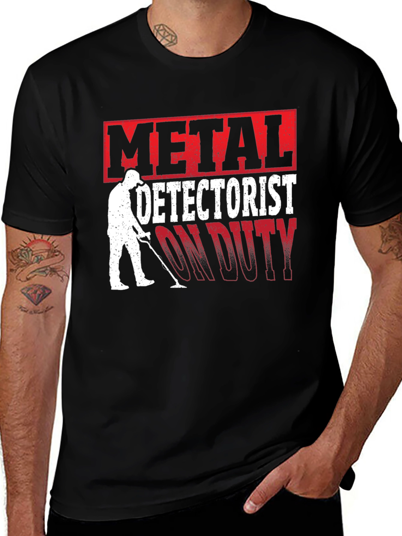Metal Detectorist On Duty Graphic T-Shirt