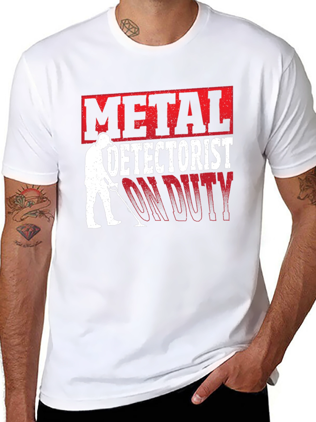 Metal Detectorist On Duty Graphic T-Shirt