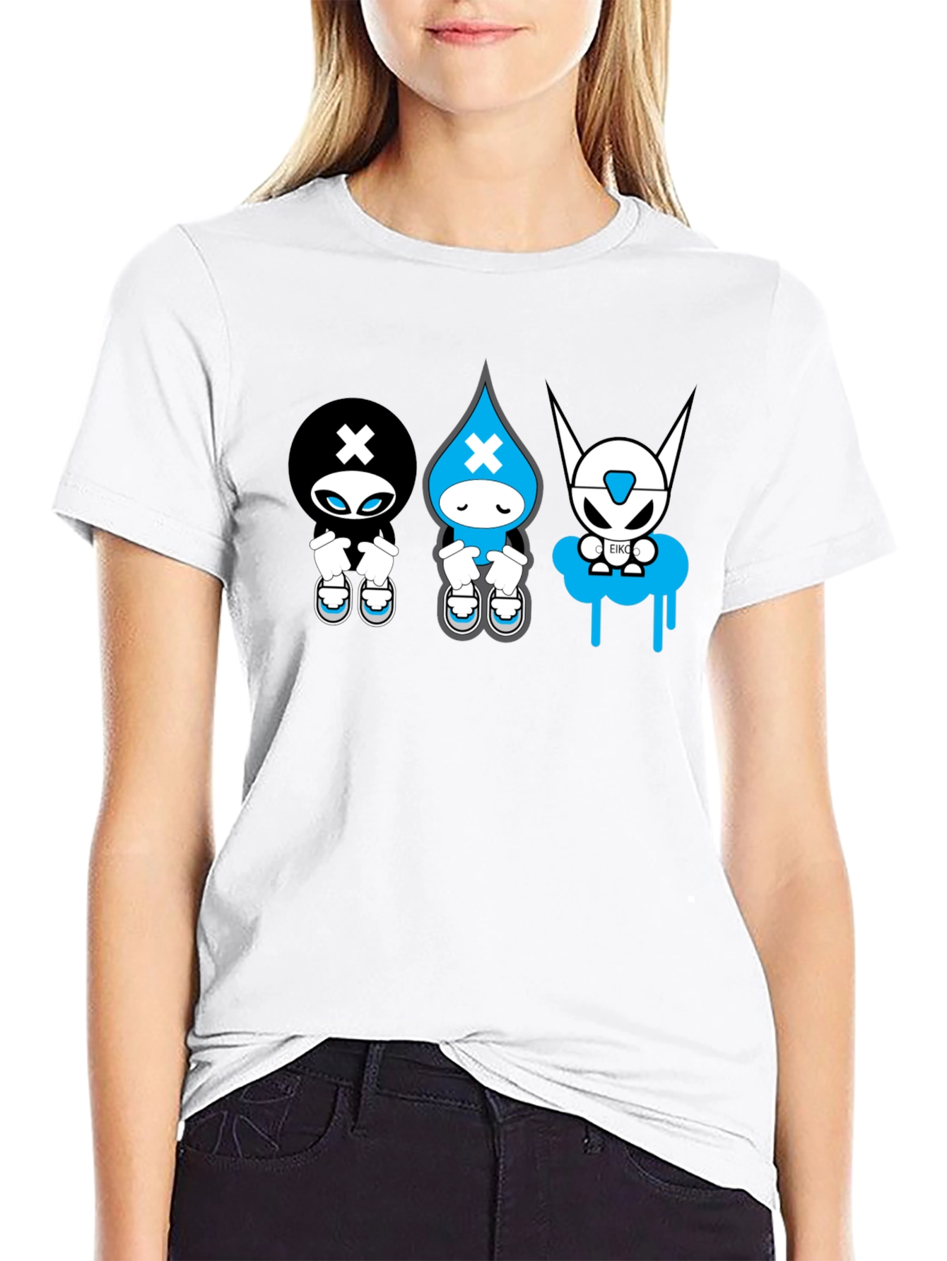 Unique Graphic Tee: Abstract Character Design