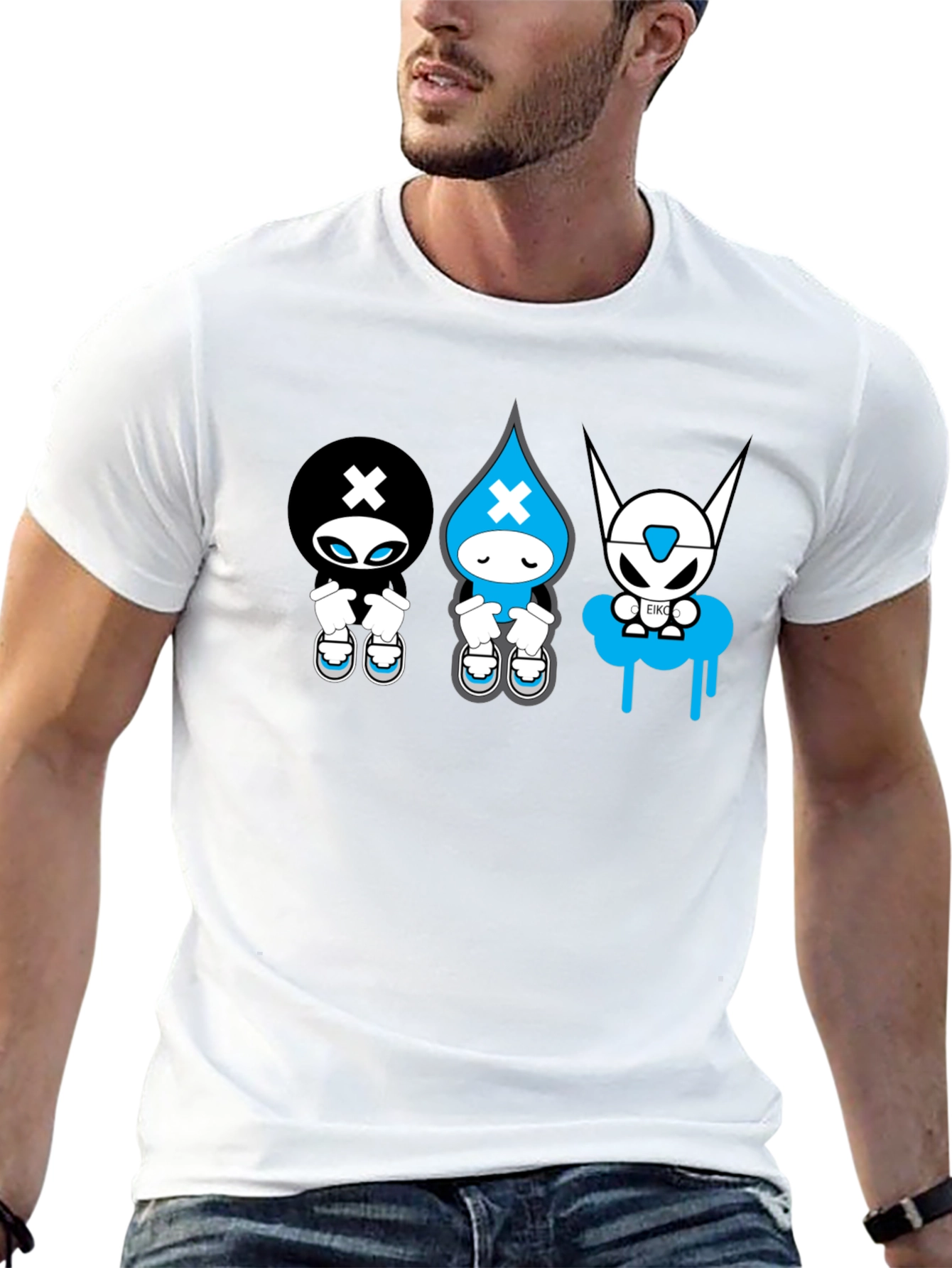 Unique Graphic Tee: Abstract Character Design