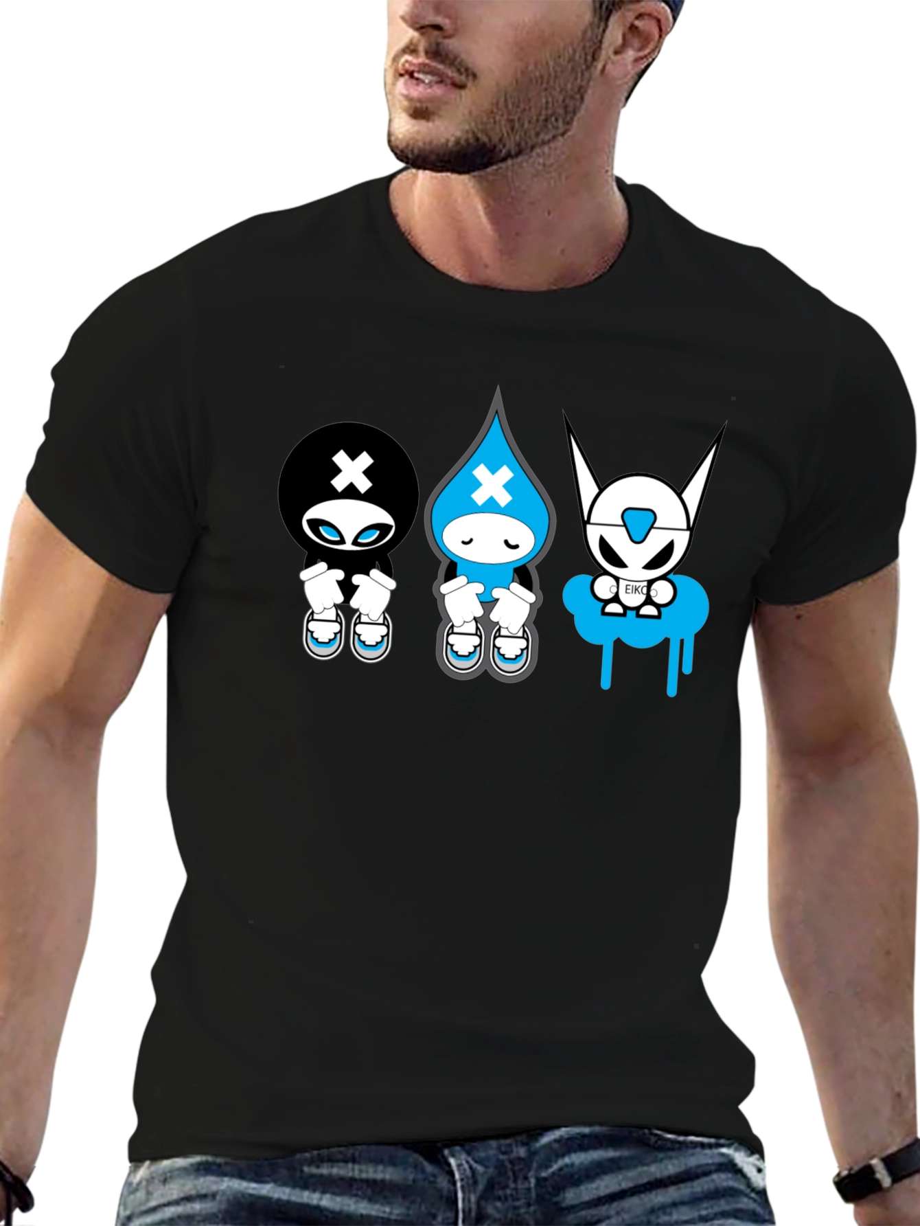 Unique Graphic Tee: Abstract Character Design