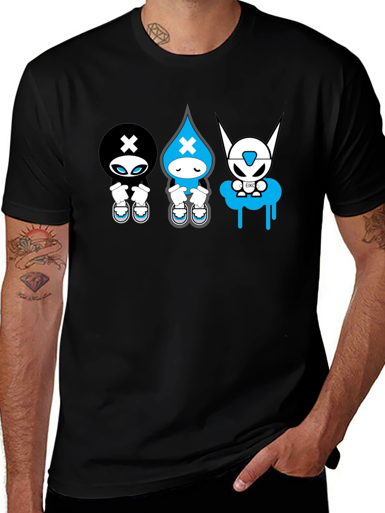 Unique Graphic Tee: Abstract Character Design