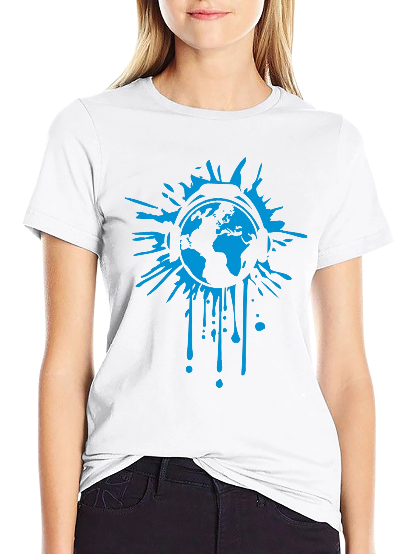 Global Beats Black T-Shirt - Earth Headphones Graphic Tee