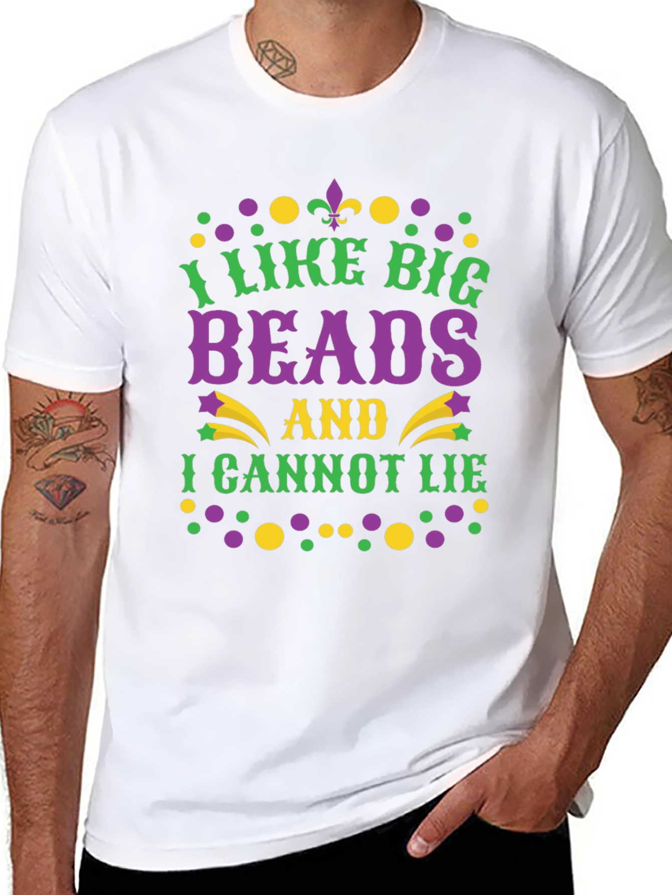 Mardi Gras T-Shirt: I Like Big Beads