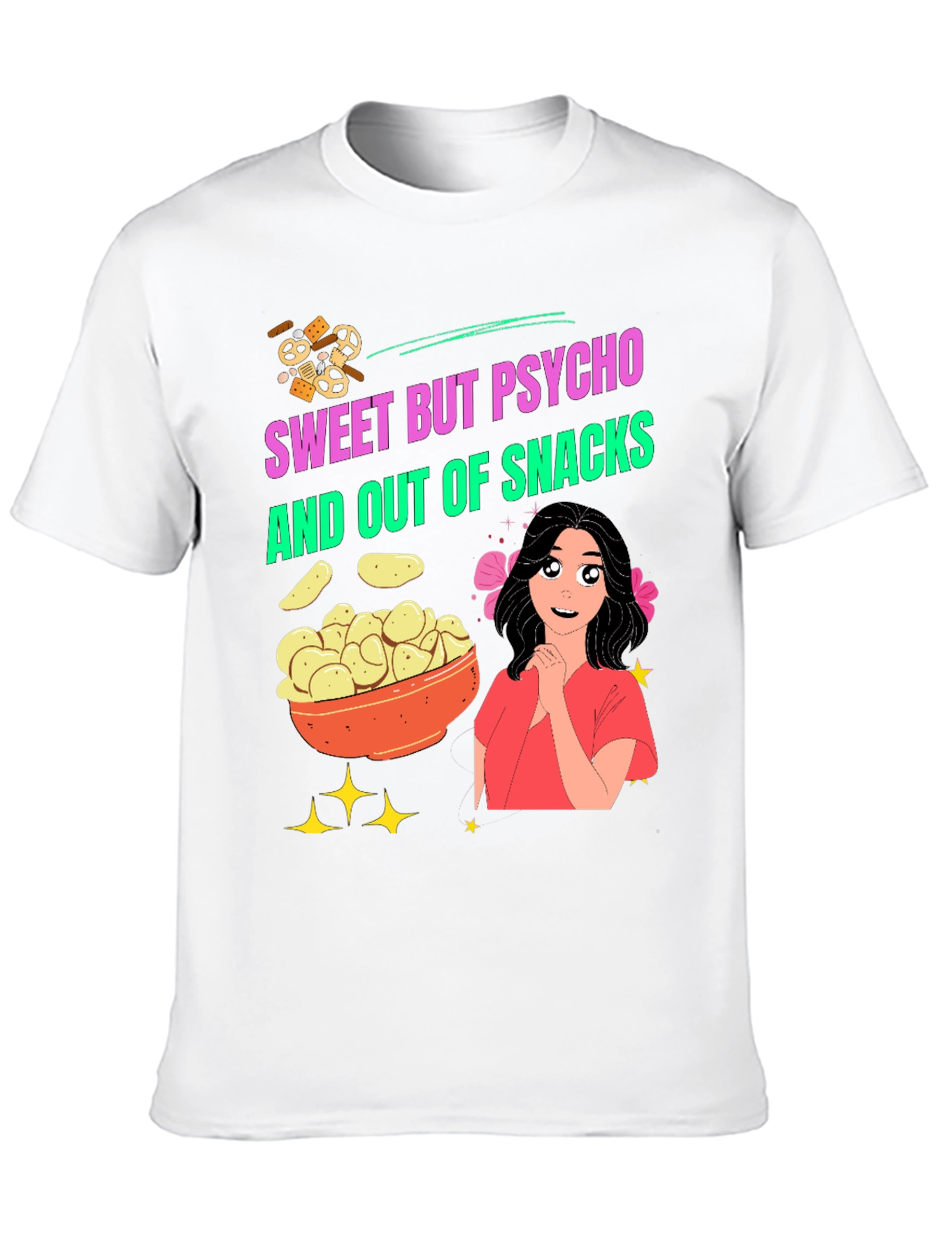 Sweet But Psycho Snacks Graphic Tee