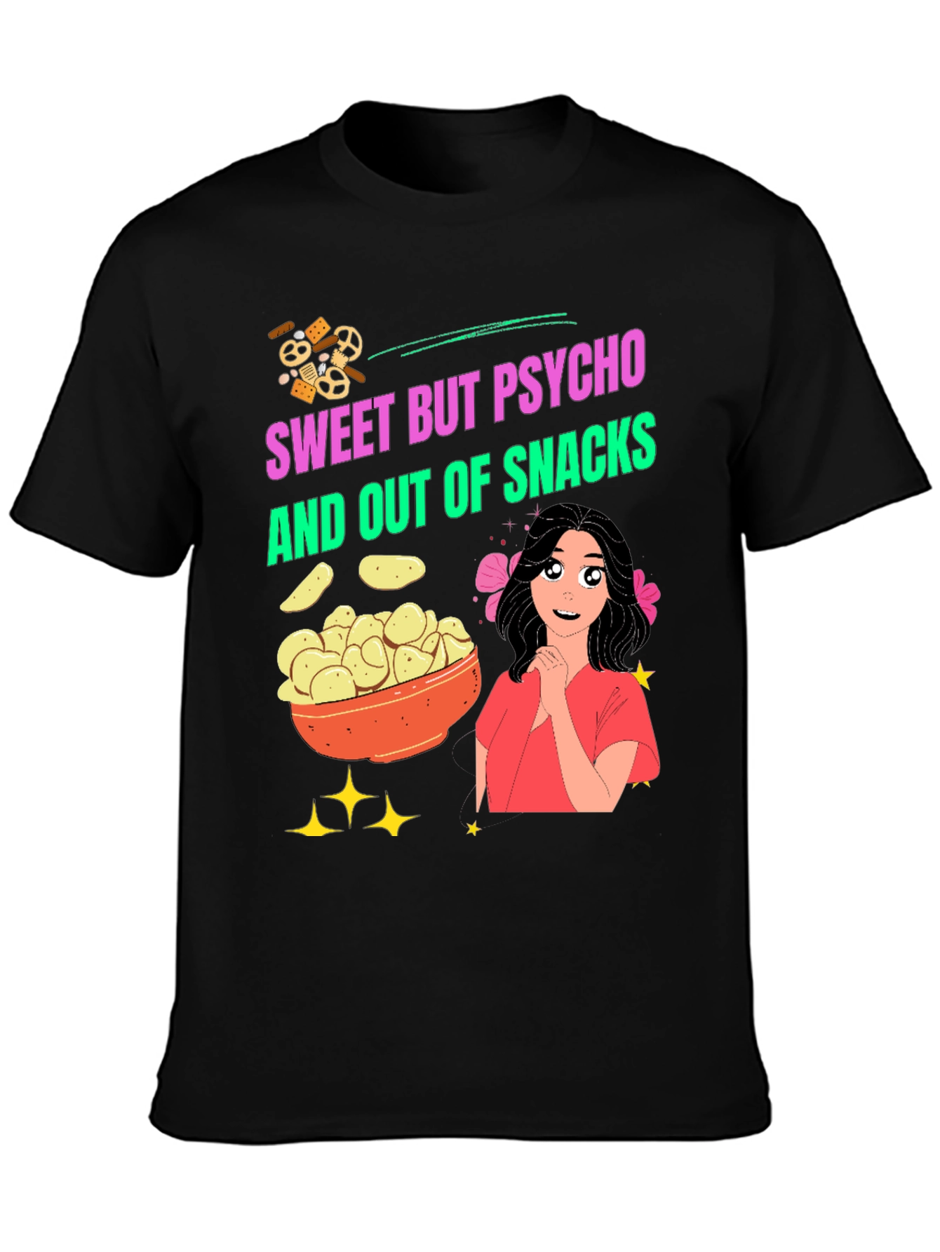 Sweet But Psycho Snacks Graphic Tee