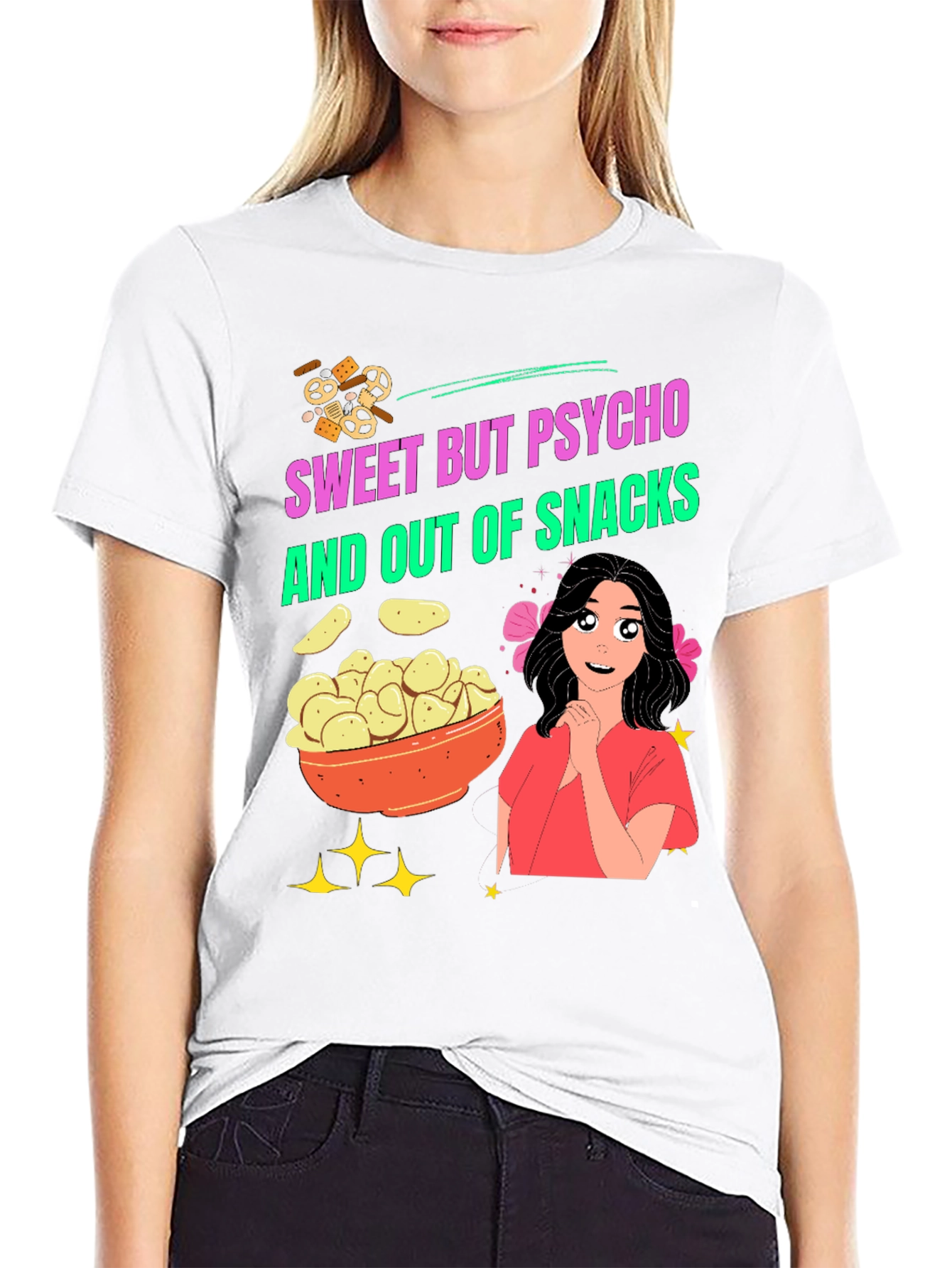 Sweet But Psycho Snacks Graphic Tee