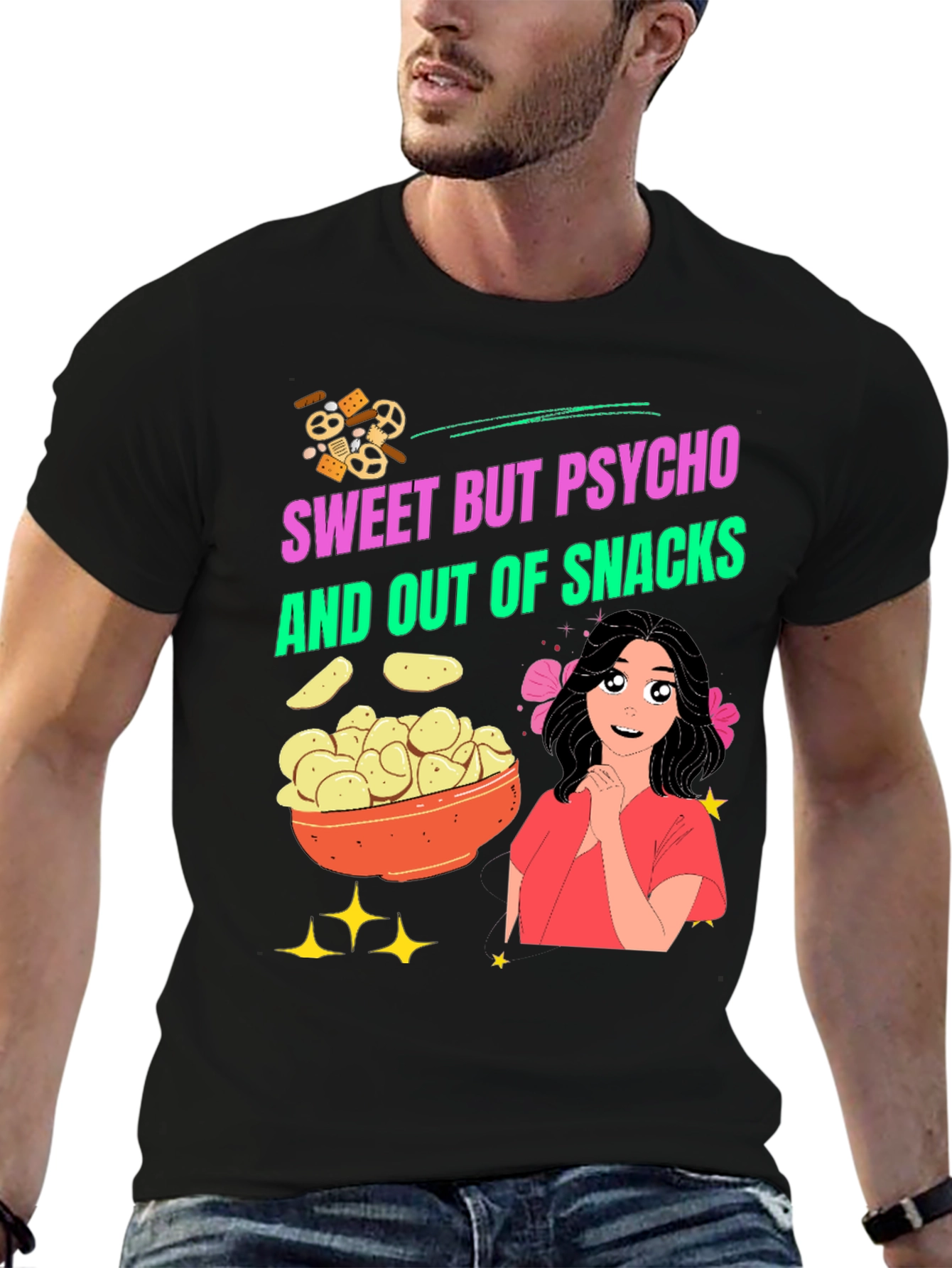 Sweet But Psycho Snacks Graphic Tee
