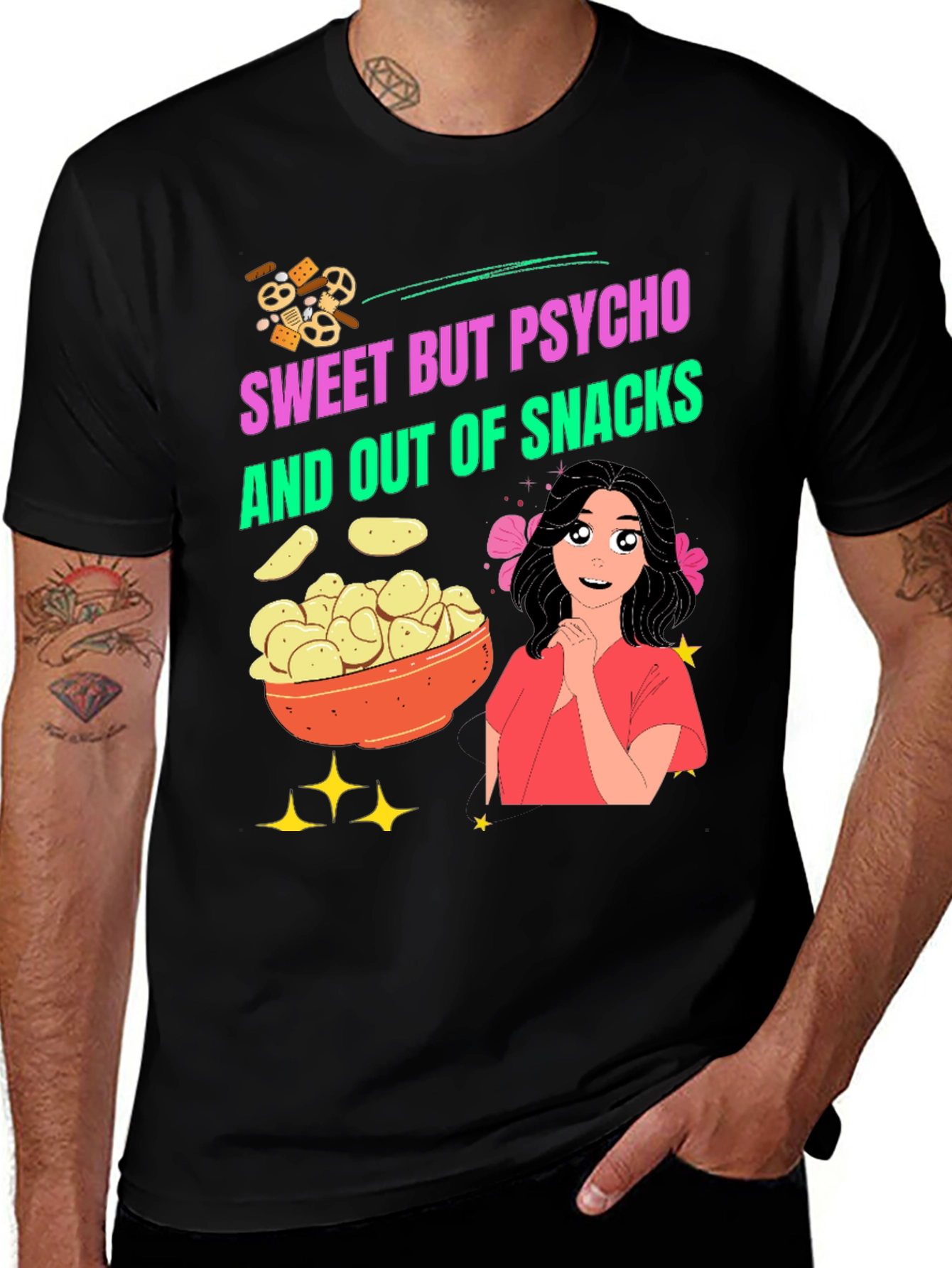 Sweet But Psycho Snacks Graphic Tee