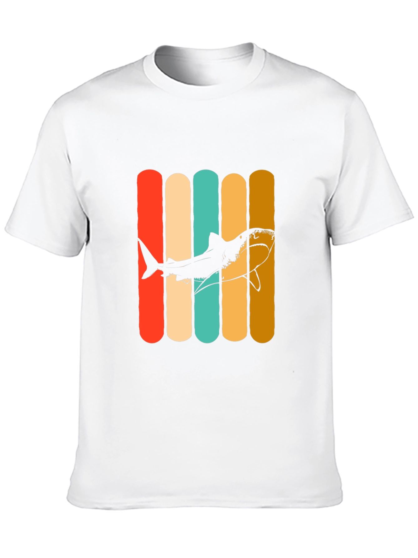 Retro Shark Graphic Tee - Mens Black T-Shirt