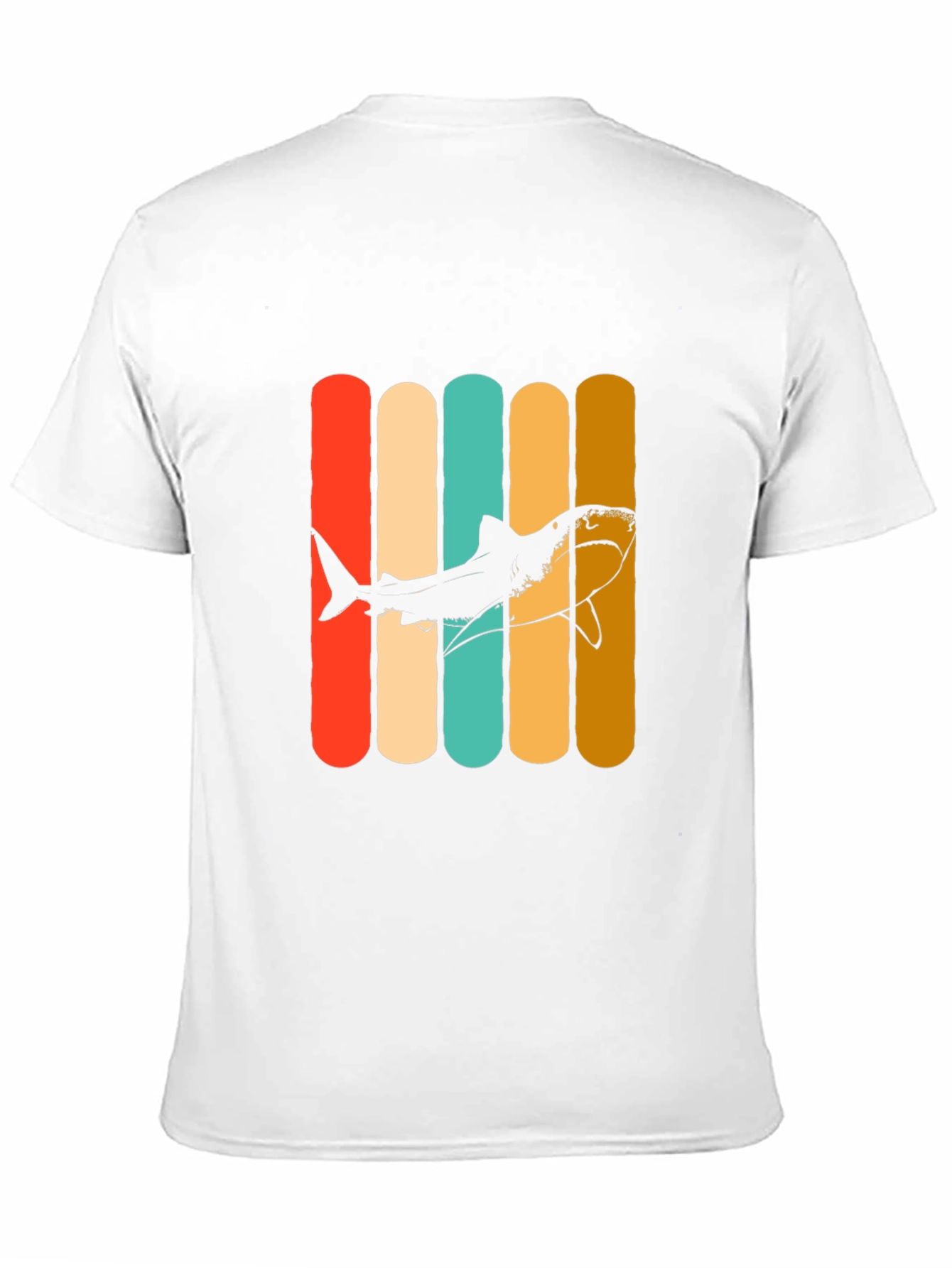 Retro Shark Graphic Tee - Mens Black T-Shirt