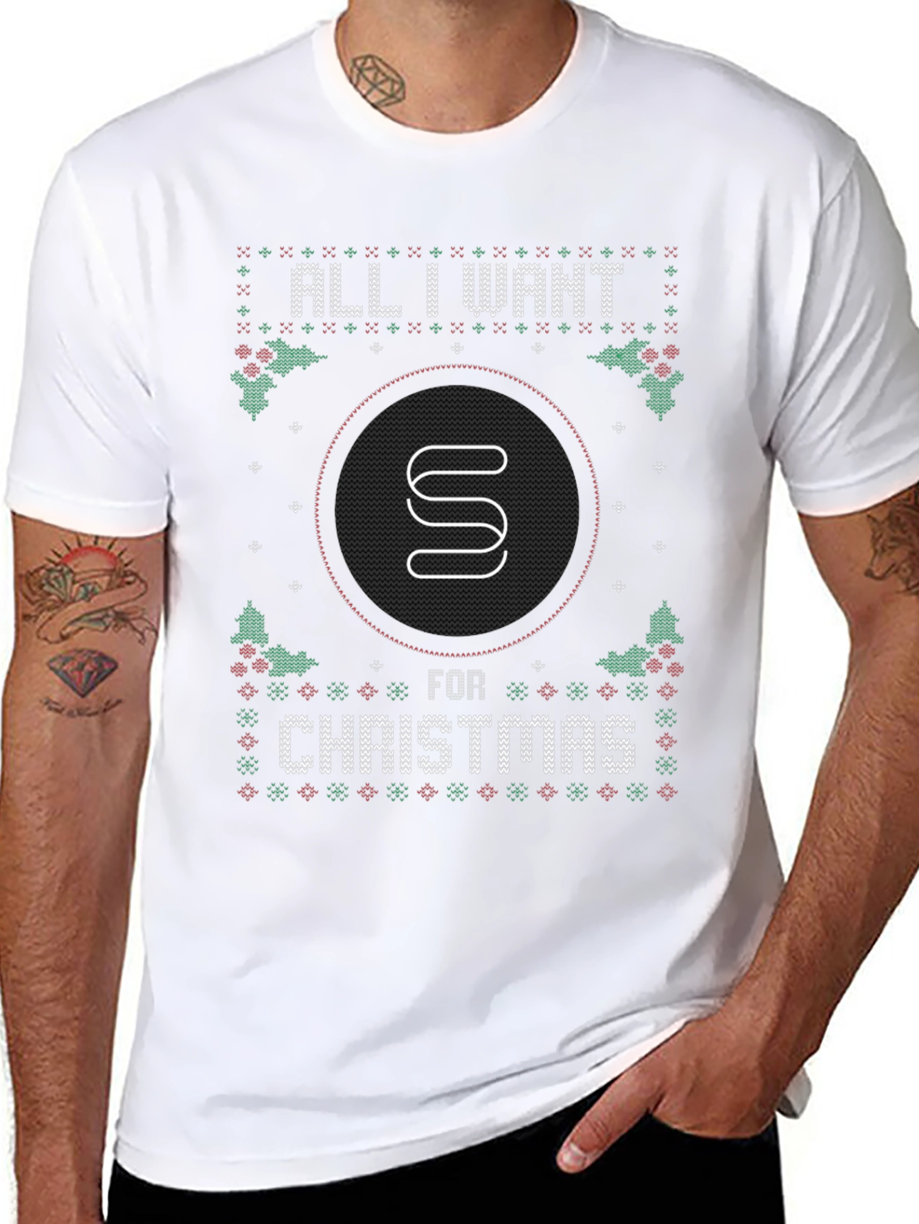 Holiday Crypto Sweat Economy Sweatcoin Ugly Christmas T-Shirt