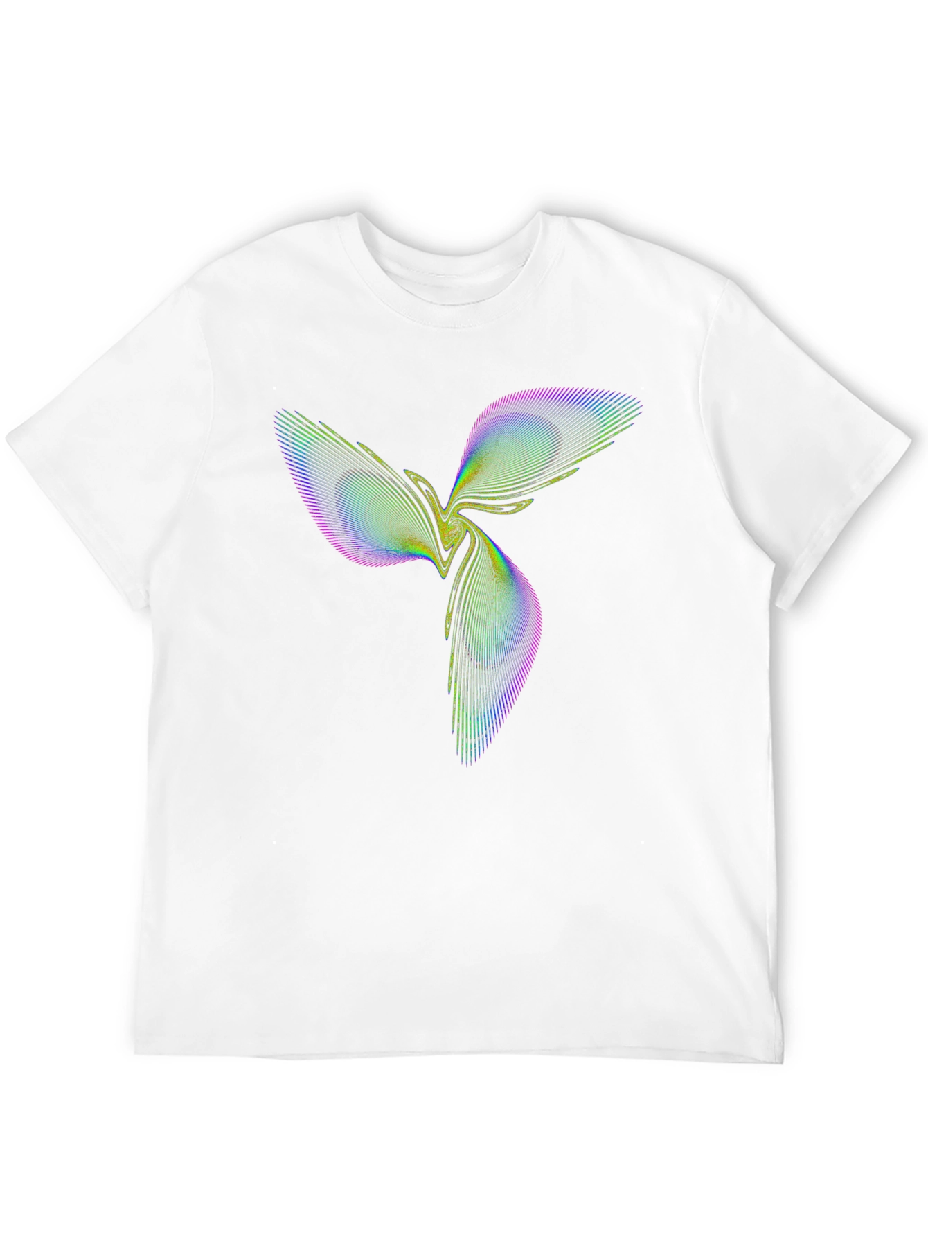 Abstract Geometric Graphic Tee - Stylish Black T-Shirt