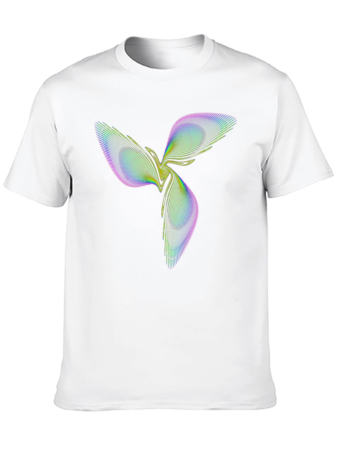 Abstract Geometric Graphic Tee - Stylish Black T-Shirt