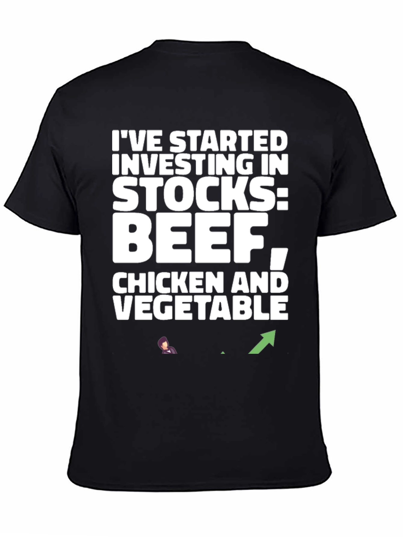 Funny Investing Stocks T-Shirt: Beef Chicken Vegetable
