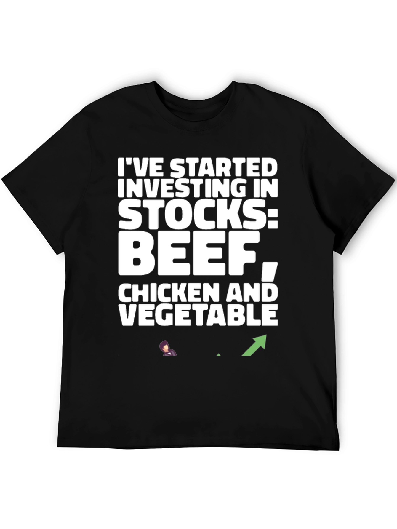 Funny Investing Stocks T-Shirt: Beef Chicken Vegetable