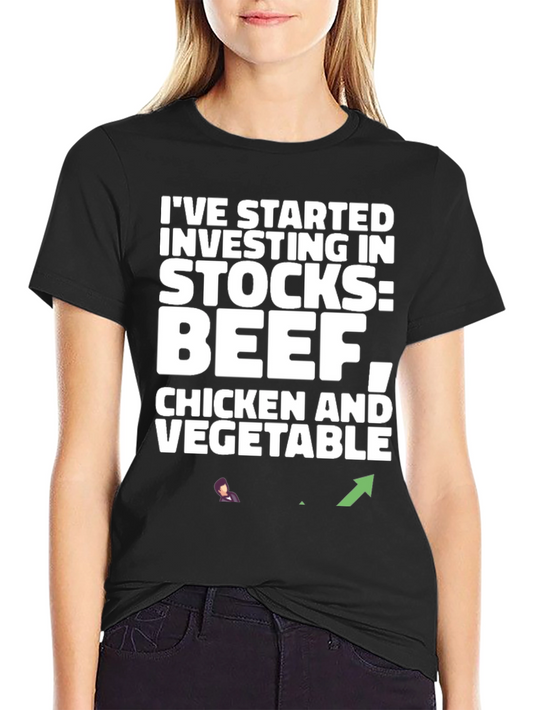 Funny Investing Stocks T-Shirt: Beef Chicken Vegetable