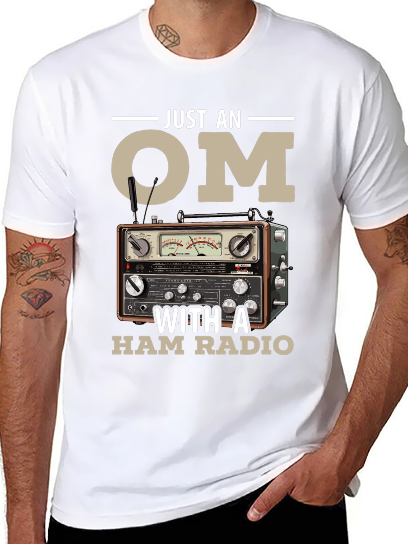Just an OM with a Ham Radio T-Shirt