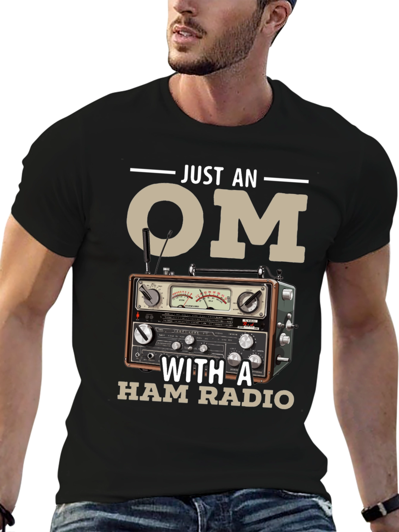 Just an OM with a Ham Radio T-Shirt