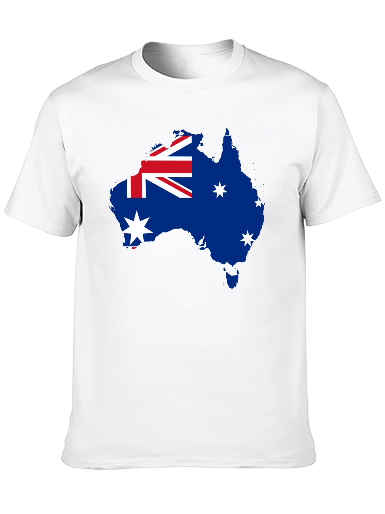 Australia Flag Map Black T-Shirt