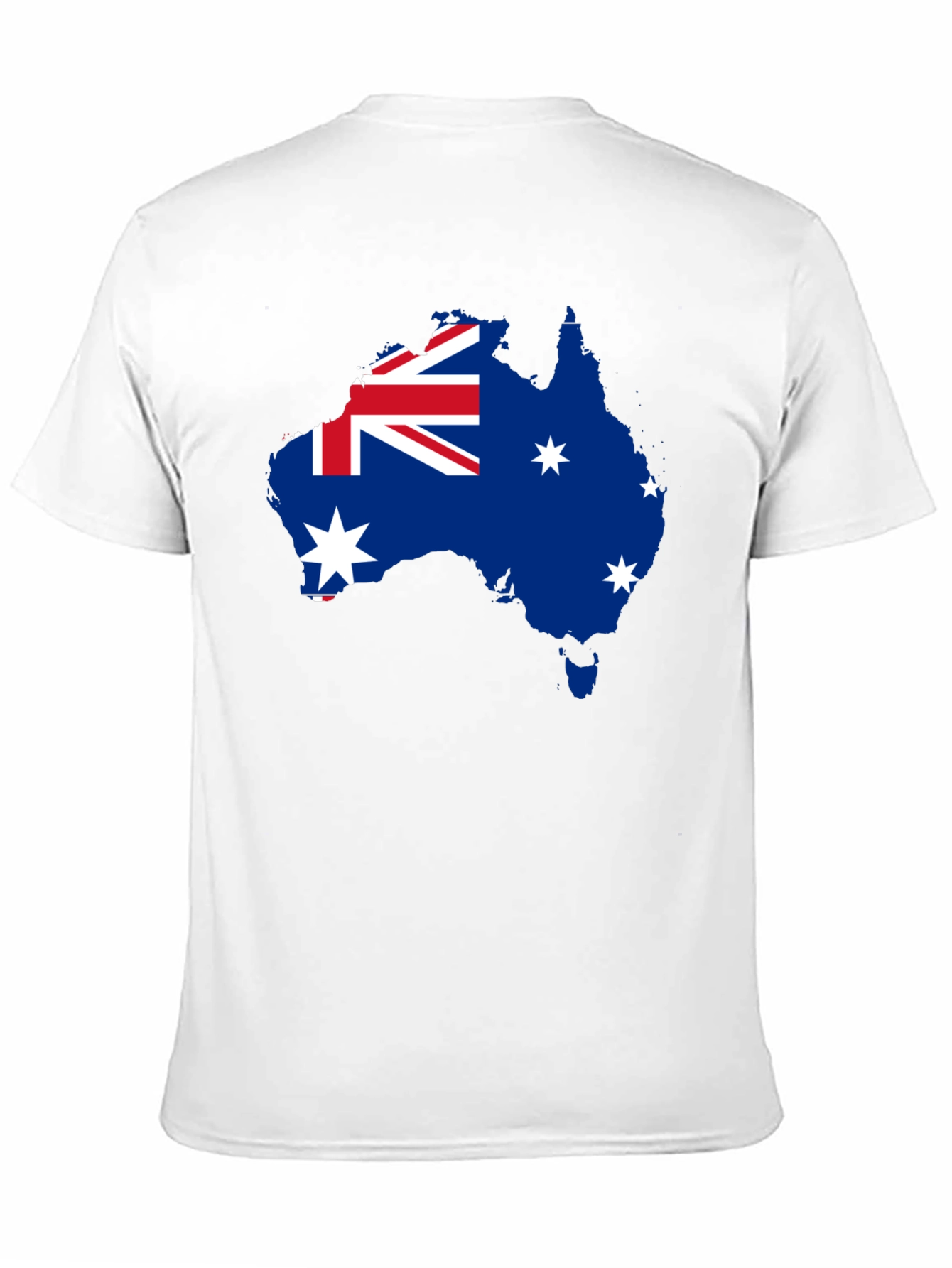 Australia Flag Map Black T-Shirt