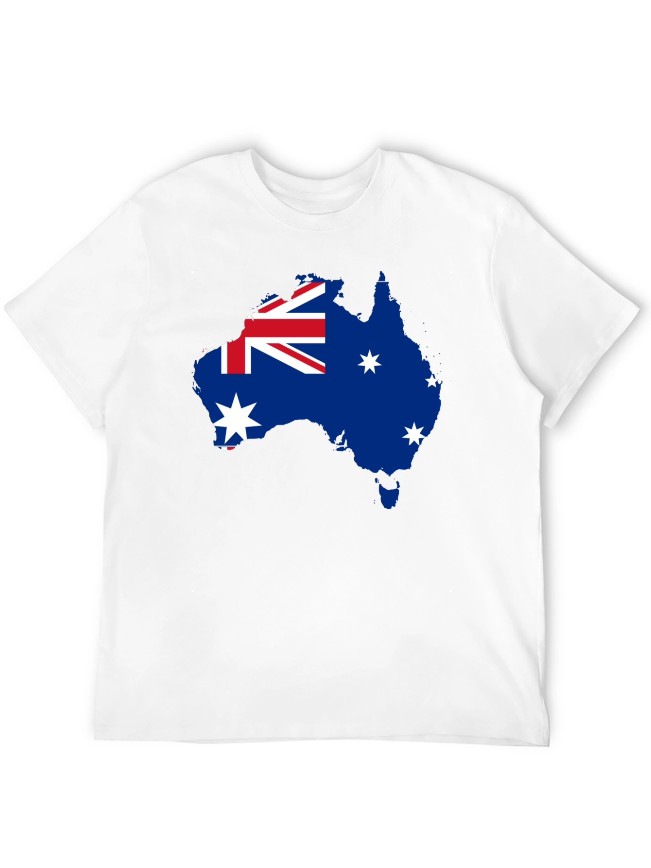 Australia Flag Map Black T-Shirt