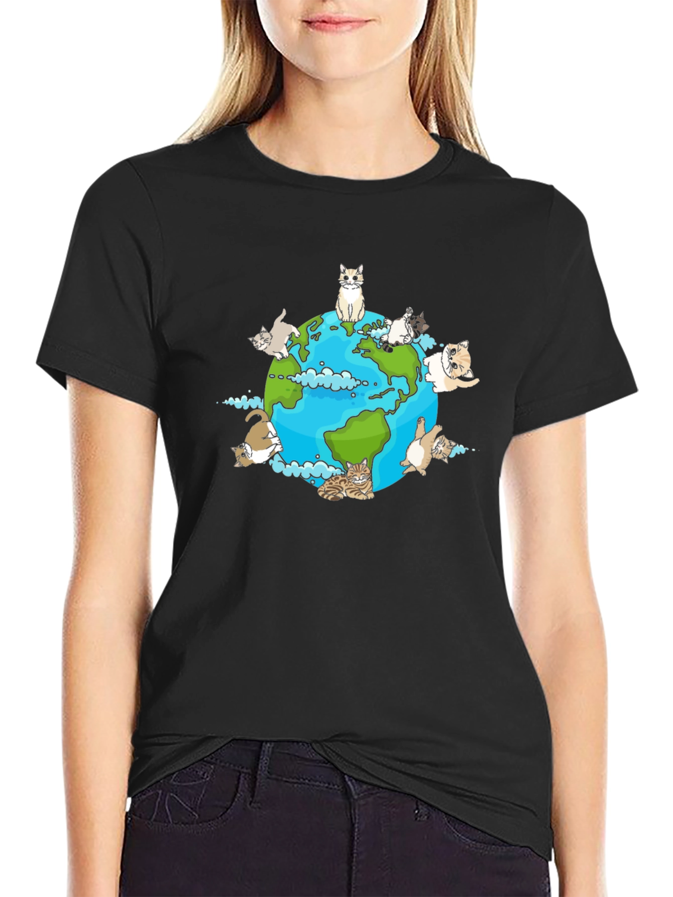 Cats Around The World Graphic Tee
