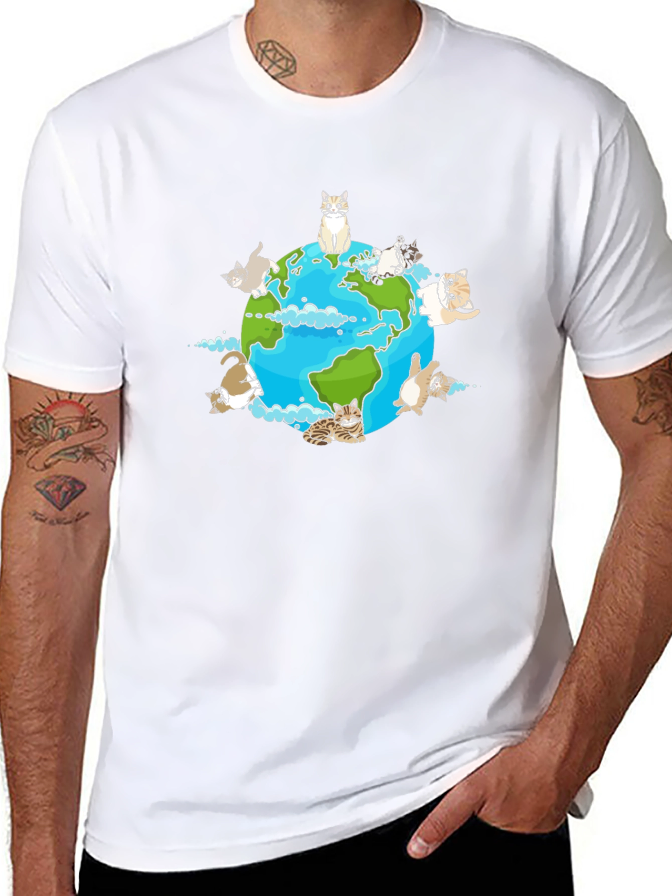 Cats Around The World Graphic Tee