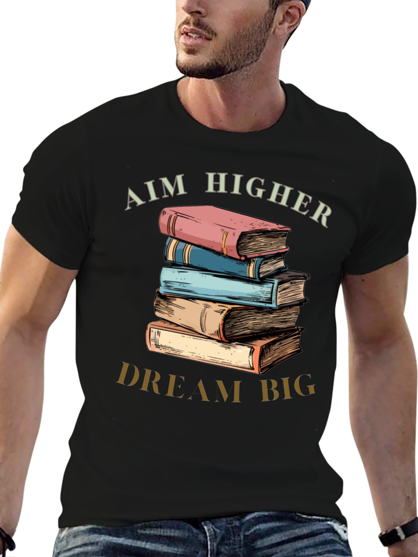 Aim Higher Dream Big Book Lover T-Shirt