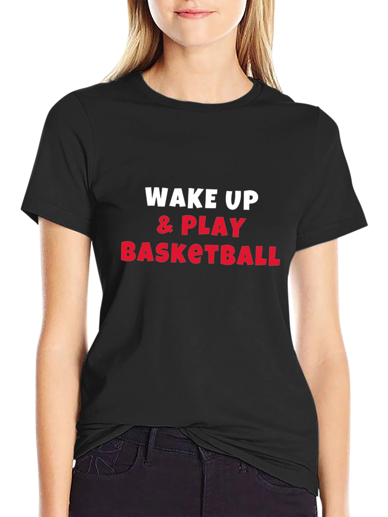 Wake Up & Play Basketball Graphic Tee