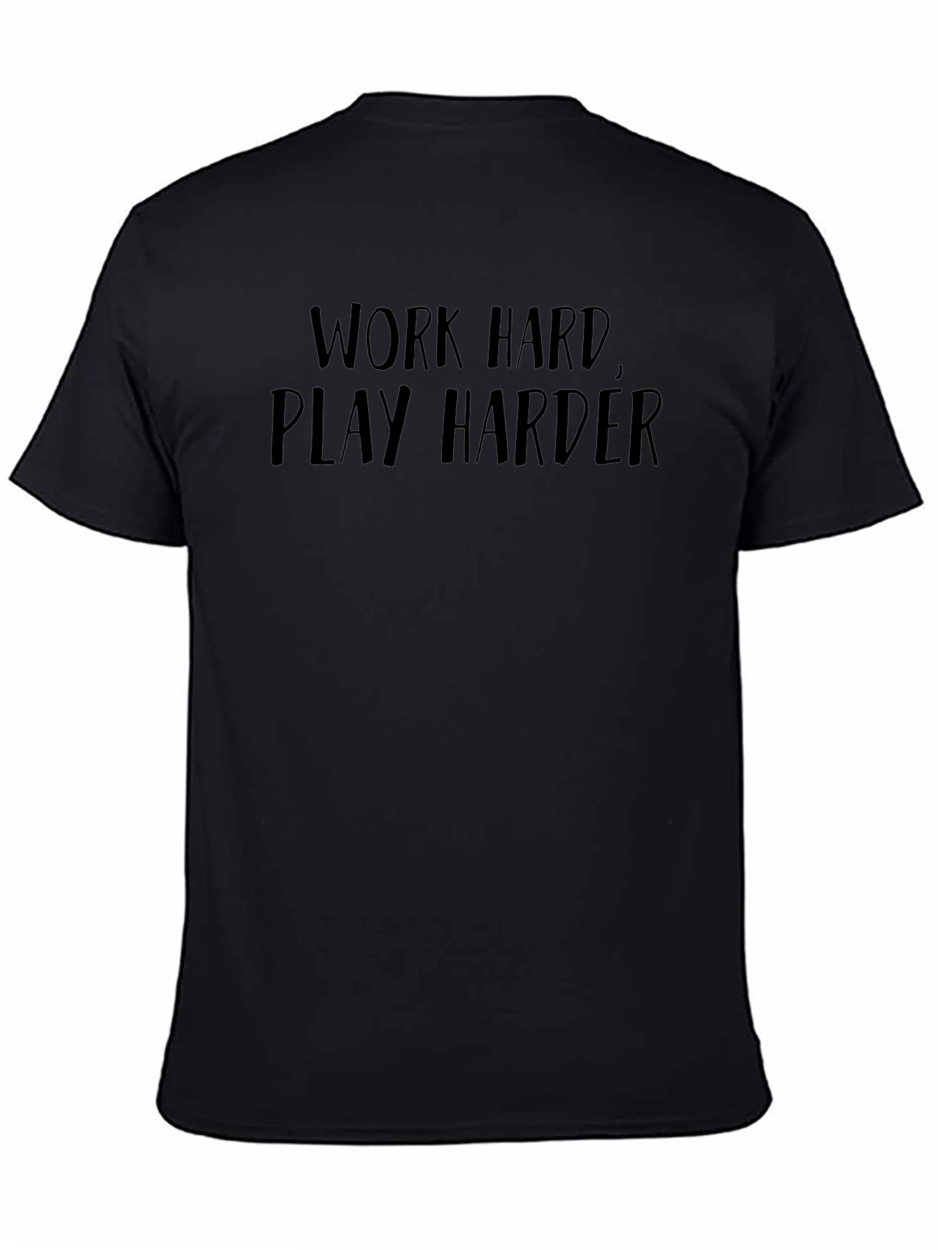 Work Hard Play Harder Black Graphic Tee
