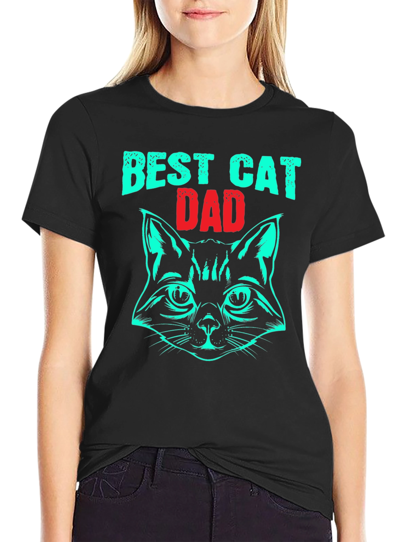 Best Cat Dad T-Shirt - Novelty Graphic Tee