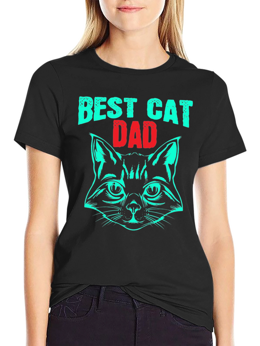 Best Cat Dad T-Shirt - Novelty Graphic Tee