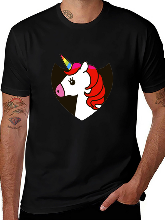 Unicorn Graphic Tee - Mens Black T-Shirt